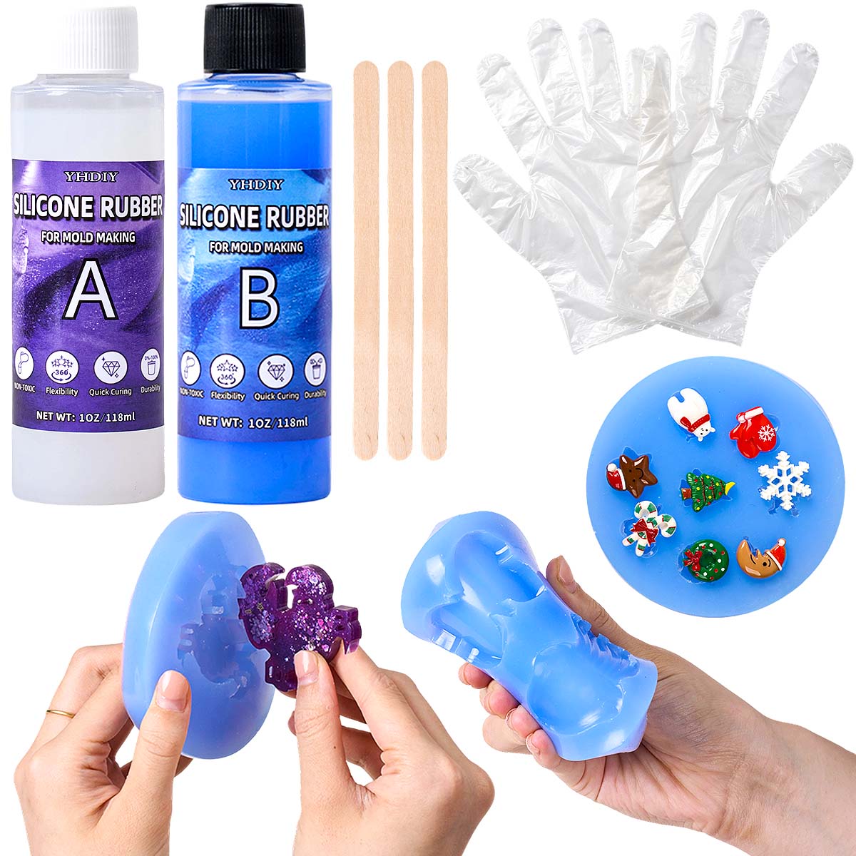 Soap Making Liquid - 118ml/296ml 실리콘 몰드 제작 키트, DIY