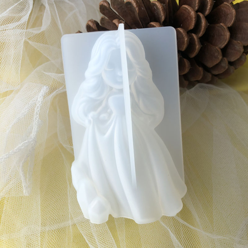 Soap Making Supplies Australia - 3D 귀여운 공주 실리콘 양초 금형