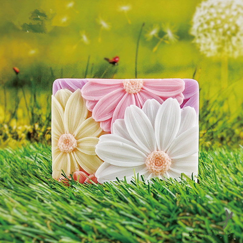 최신!! !3d 우아한 해바라기 비누 금형 직사각형 실 - Soap Making Dish 리뷰 및 가격