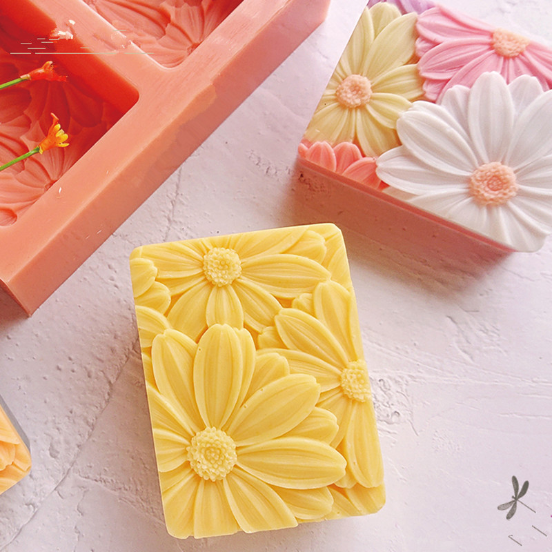 최신!! !3d 우아한 해바라기 비누 금형 직사각형 실 - Soap Making Dish 리뷰 및 가격