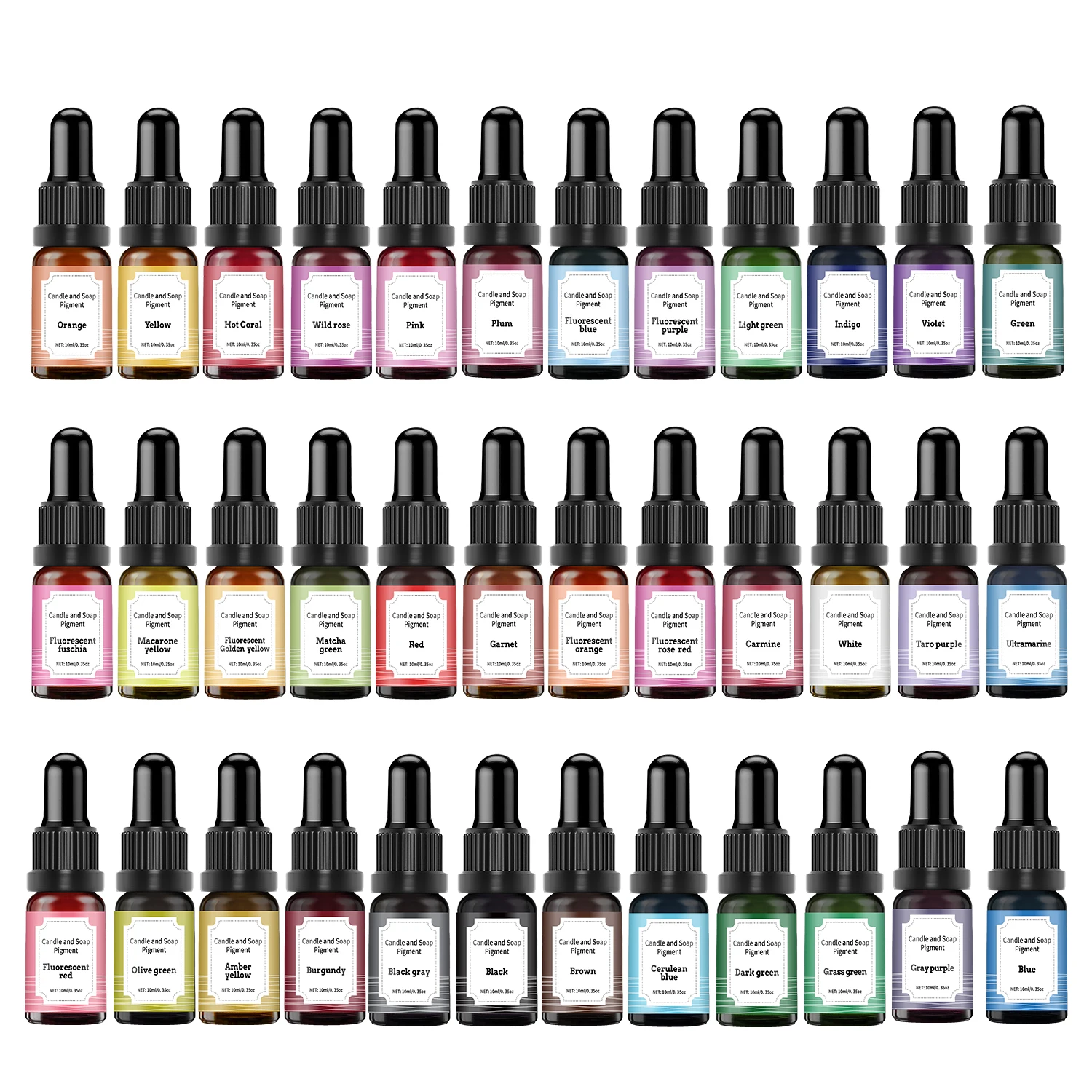 36 색상 10ml 촛불 염료 안료 아로마 테라피 비누 - Soap Making Liquid 리뷰 및 가격