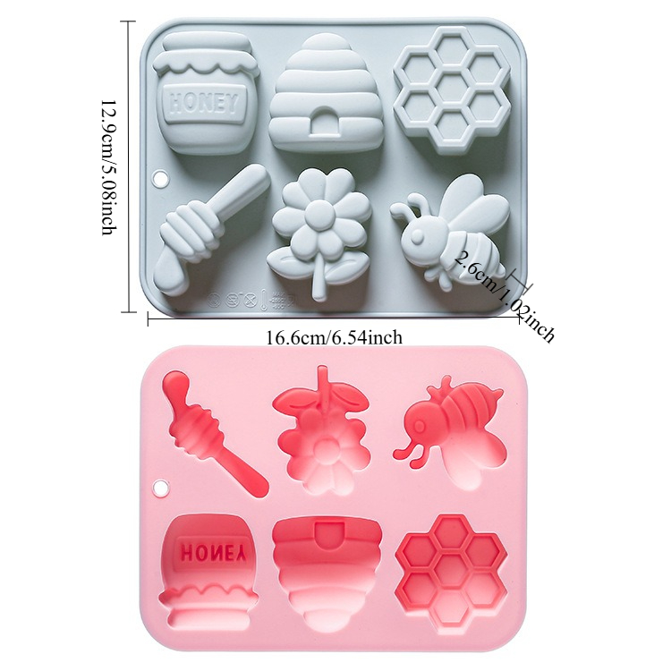 6홀 벌 테마 실리콘 몰드 3D 꽃 벌집 모양 퐁당 캔 - Soap Making Supplies Australia 리뷰 및 가격