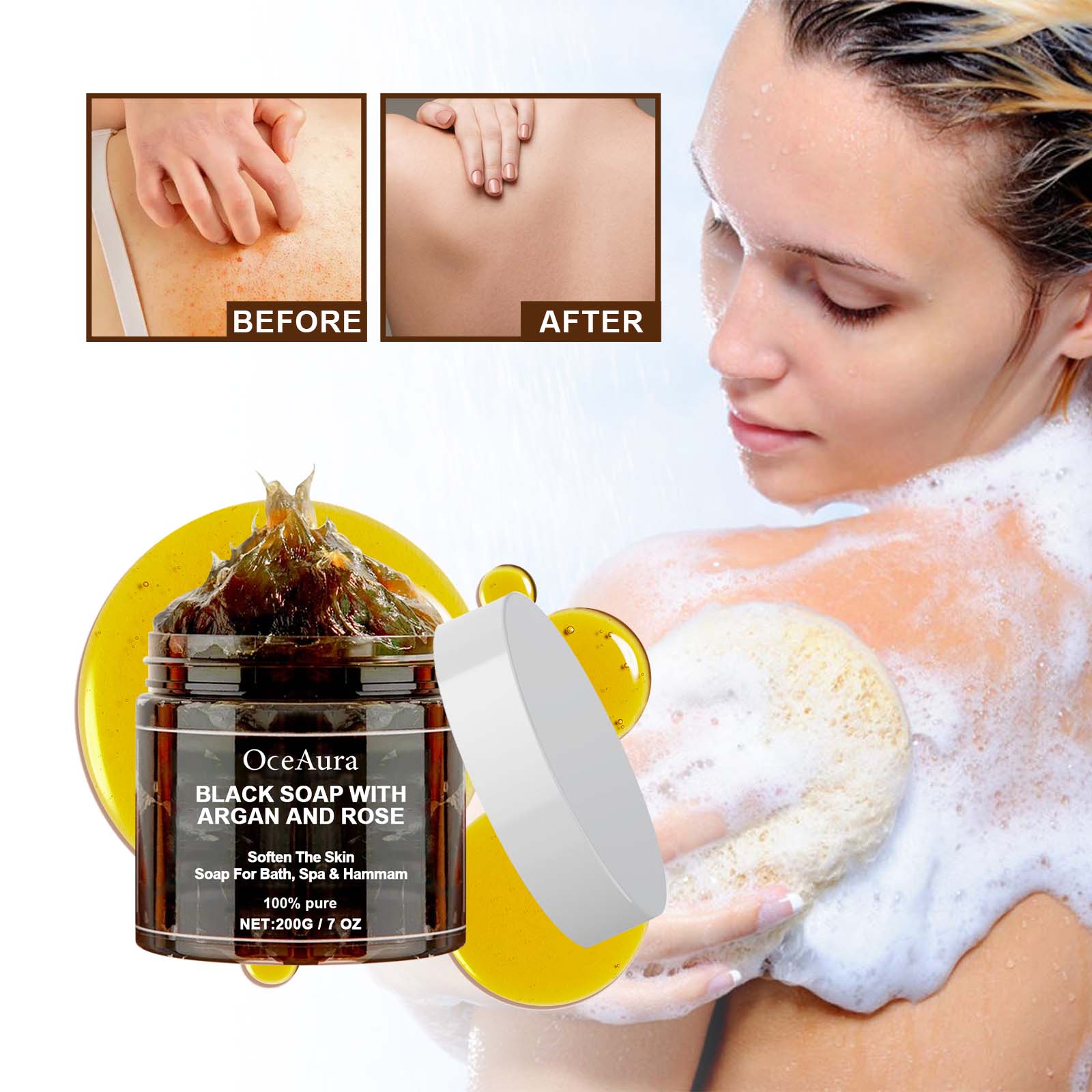 오세아우라 블랙솝 아르간&로즈 블랙 벨디솝 각질제거 바 - Soap Making Oils 리뷰 및 가격